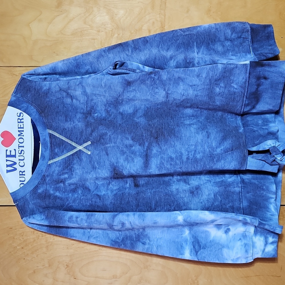 THE SWEATSHIRT PROJECT - Blue Tie Die Crew Neck Sweatshirt NEW Medium
